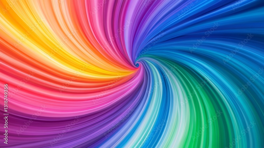 Rainbow Swirl: Vibrant Color Spectrum Rainbow Swirl: Vibrant Color Spectrum