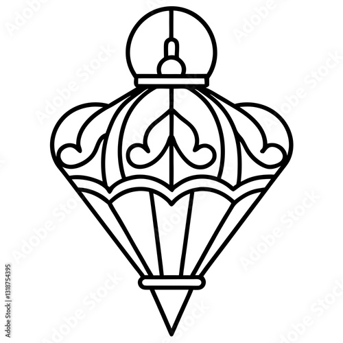 Wallpaper Mural Intricate Heart Lantern Line Art Torontodigital.ca