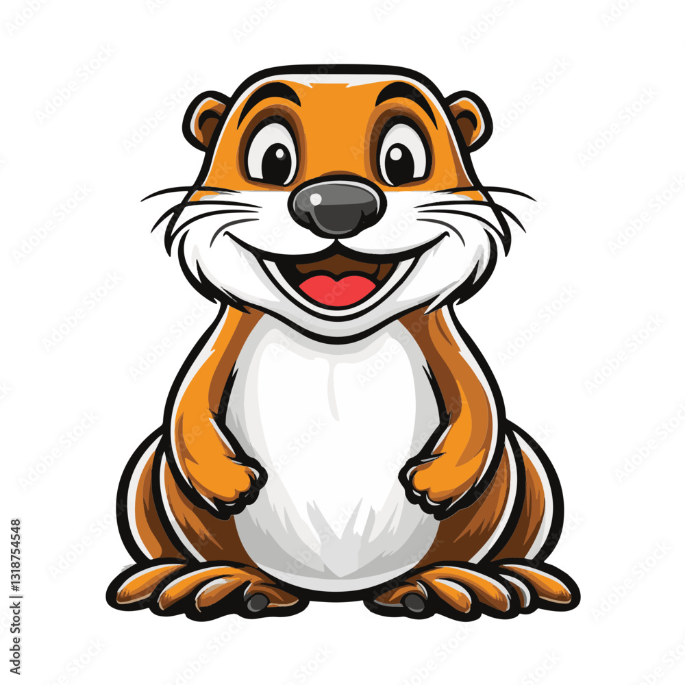 Obraz premium Otter cartoon vector illustration 