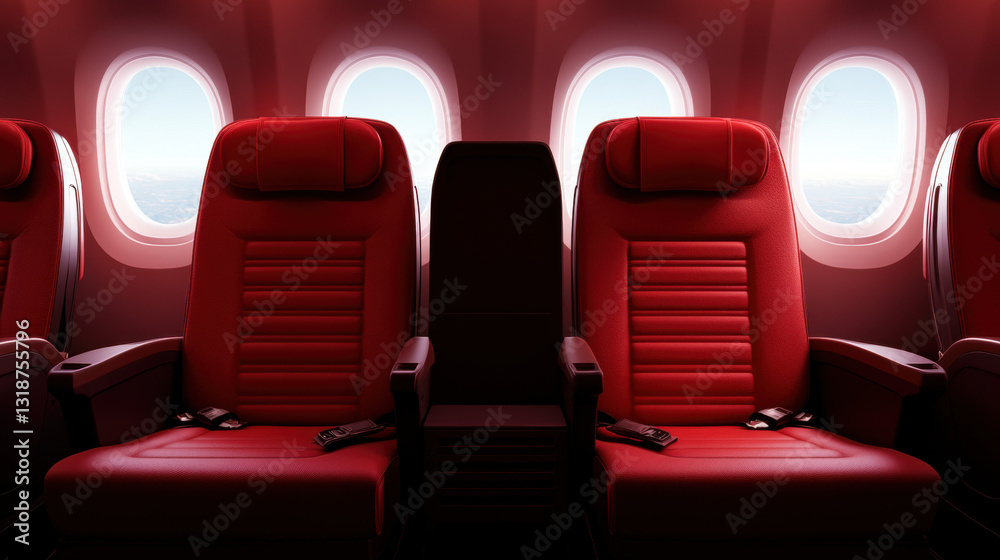 Empty red seats in a theater auditorium Empty red seats in a theater auditorium