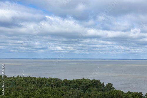 Wallpaper Mural Beautiful landscape of Curonian Spit sand dunes by Baltic Sea Curonian Lagoon, which is inscribed on the UNESCO World Heritage List. Sand buried villages, Lithuania Torontodigital.ca