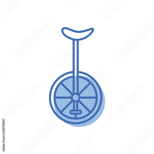 Unicycle Vector icon