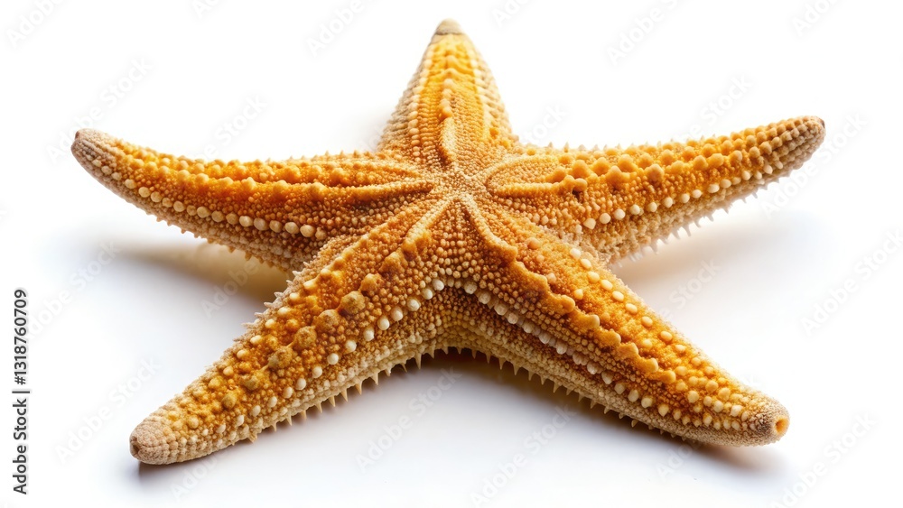 A breathtaking underwater portrait of a starfish, isolated against the ocean's deep blue. A breathtaking underwater portrait of a starfish, isolated against the ocean's deep blue.