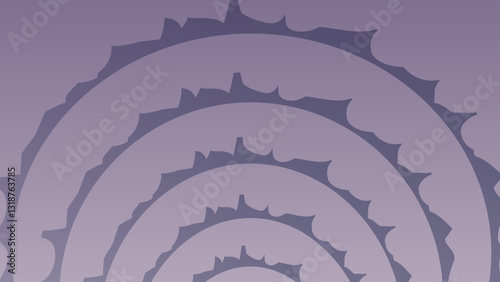 vector illustration of an abstract background, semicircular shapes on a lavender/purple background, lavender background, monochromatic color scheme.