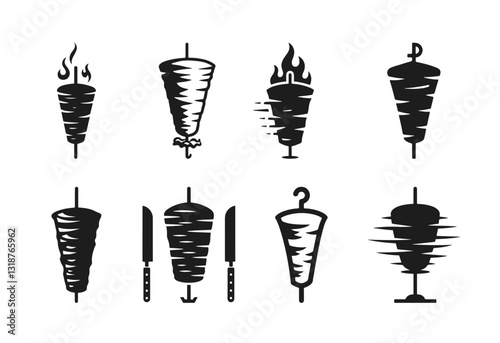 Vector illustration doner kebab logo templates provide aesthetic and functional solutions.