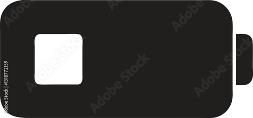 PrBattery Icon Minimalist Power Level Vector Illustrationint