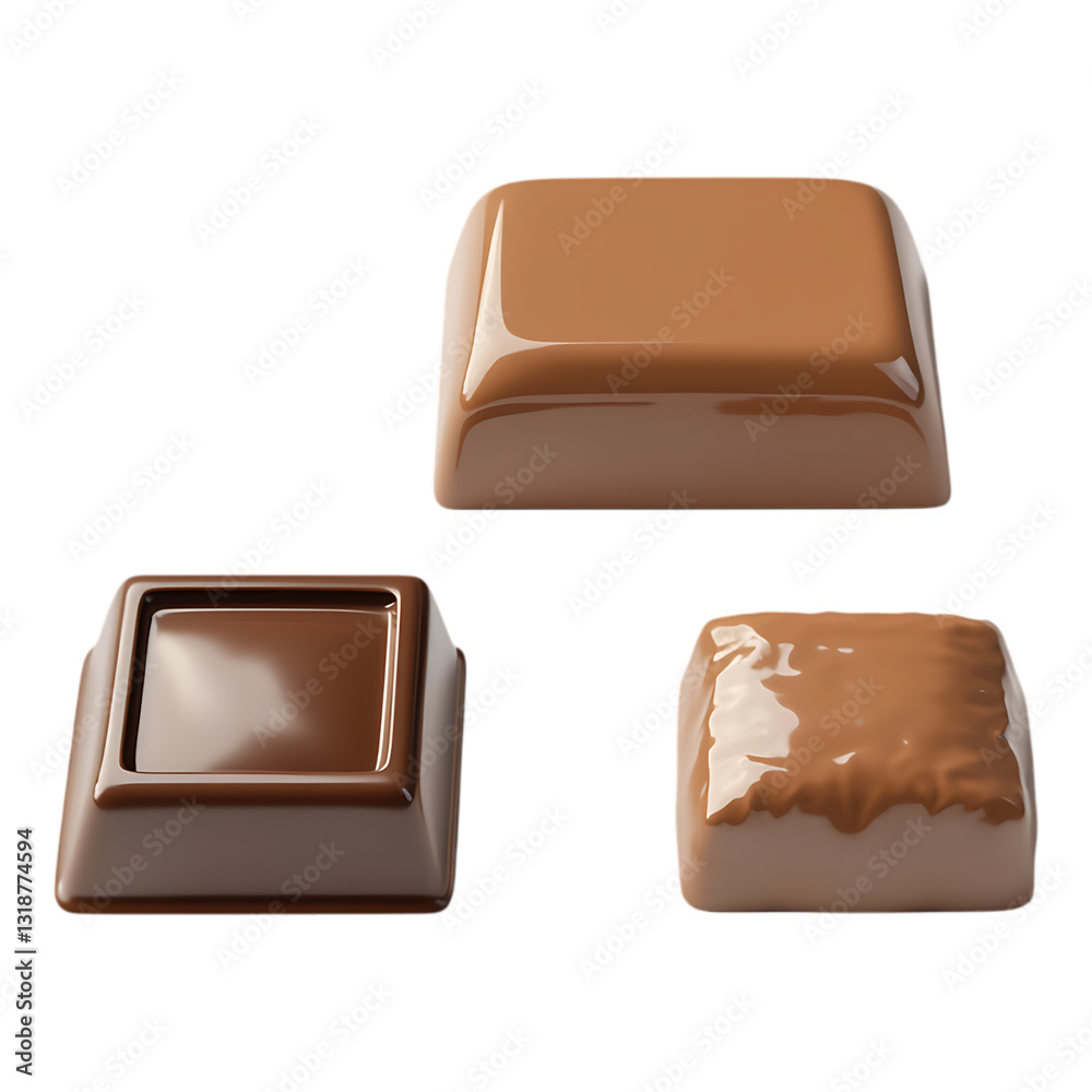 PNG Big chocolate and smaller pieces against a transparent background