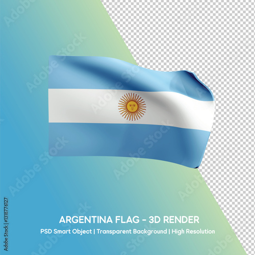 Argentina Flag 3D Render