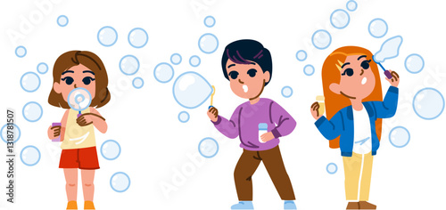 clean bubble soap kid vector