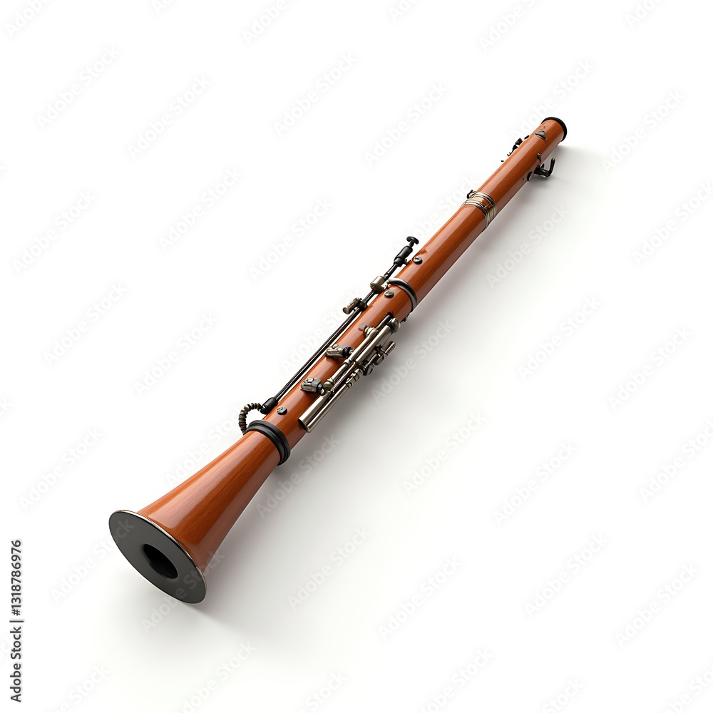 Naklejka premium 3D Bassoon isolated on a white background