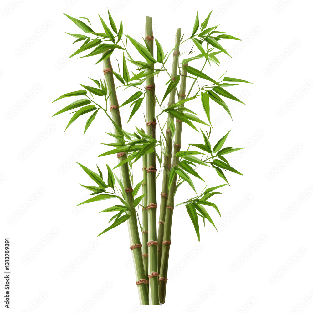 Obraz premium bamboo isolated on white background
