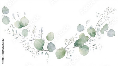 葉　植物　水彩画　飾り