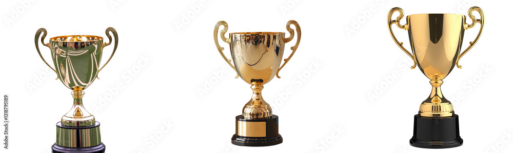 Golden Trophy with Black Base Isolated on Transparent Background PNG Golden Trophy with Black Base Isolated on Transparent Background PNG