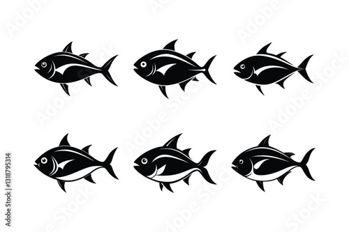 Windcrest Trevally silhouette vector illustration