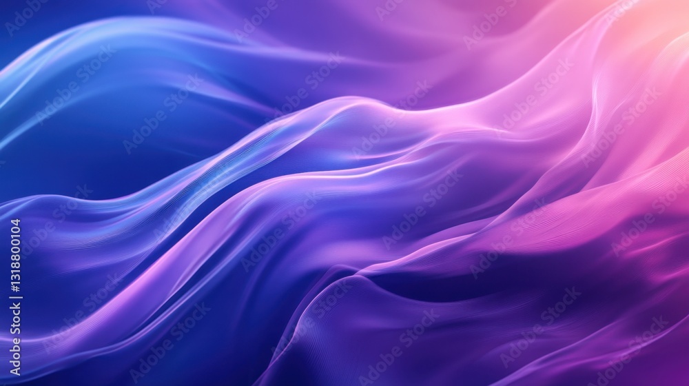 Smooth blue and purple wavy background with flowing gradient light effects Smooth blue and purple wavy background with flowing gradient light effects