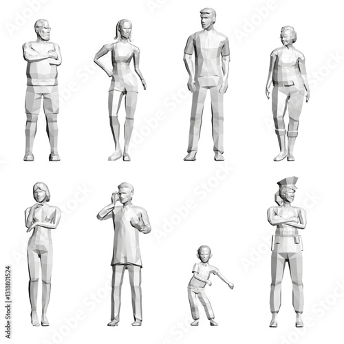 A group of people are shown in a row.