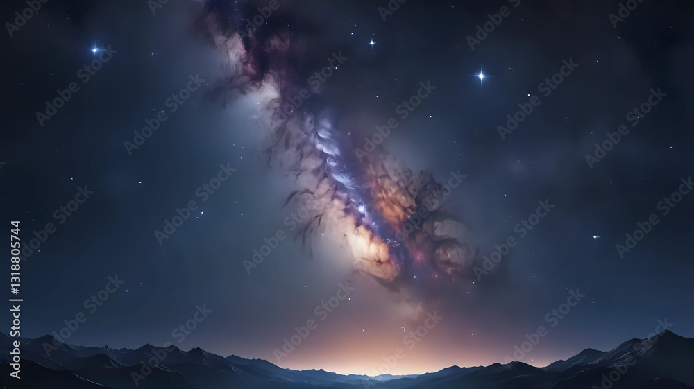 Fototapeta premium Night sky with stars in the galaxy