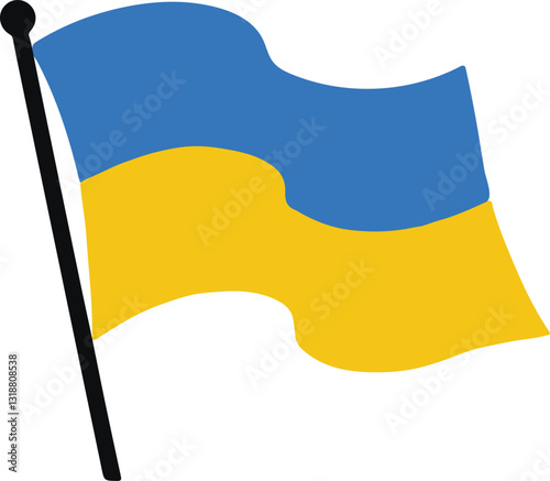 Ukrainian Flag Vector Illustration – Symbol of Freedom and Unity