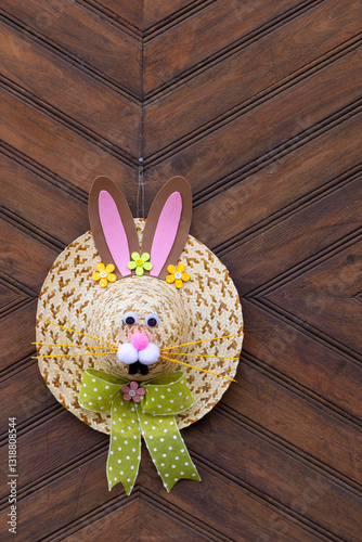 Obraz na płótnie Easter decoration hanging on the door w salonie