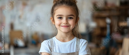 Wallpaper Mural A young girl with a big smile on her face Torontodigital.ca