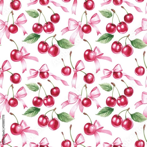 seamless pattern with cherry