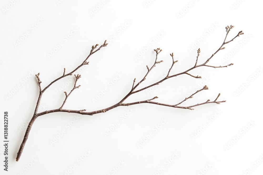 Minimalist white background with a delicate branch silhouette, creating a serene and artistic natural aesthetic Minimalist white background with a delicate branch silhouette, creating a serene and artistic natural aesthetic
