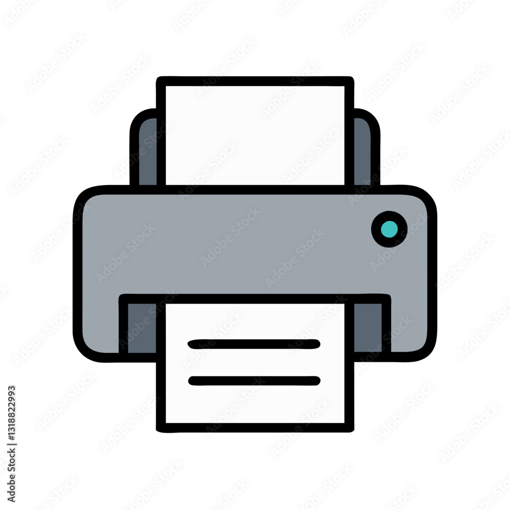 Black and white printer with paper printing Black and white printer with paper printing
