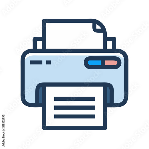 Gray office printer with detailed control panel