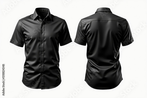 Stylish short-sleeve black shirt for casual wear