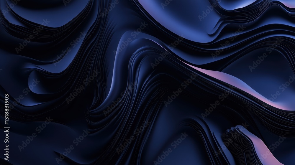 Fototapeta premium Abstract Dark Blue Waves