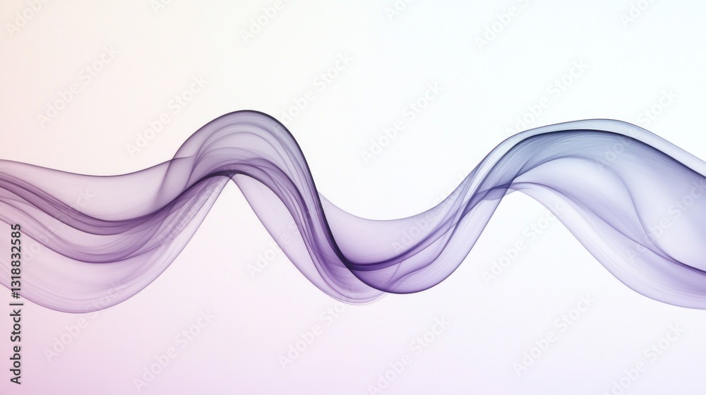 Abstract flowing purple and blue wave on white background. Abstract flowing purple and blue wave on white background.