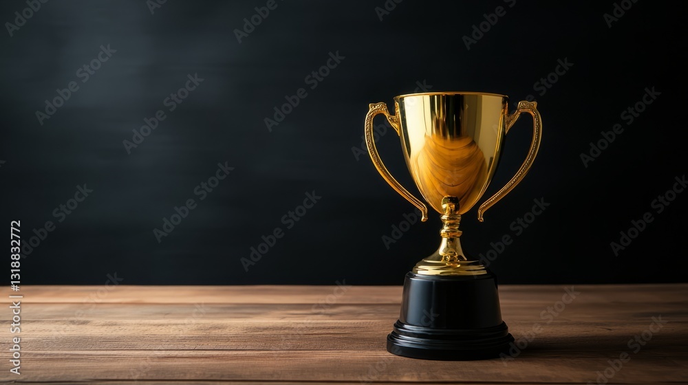 Golden Trophy on Wooden Table: A Symbol of Achievement and Excellence
Golden Trophy on Wooden Table: A Symbol of Achievement and Excellence