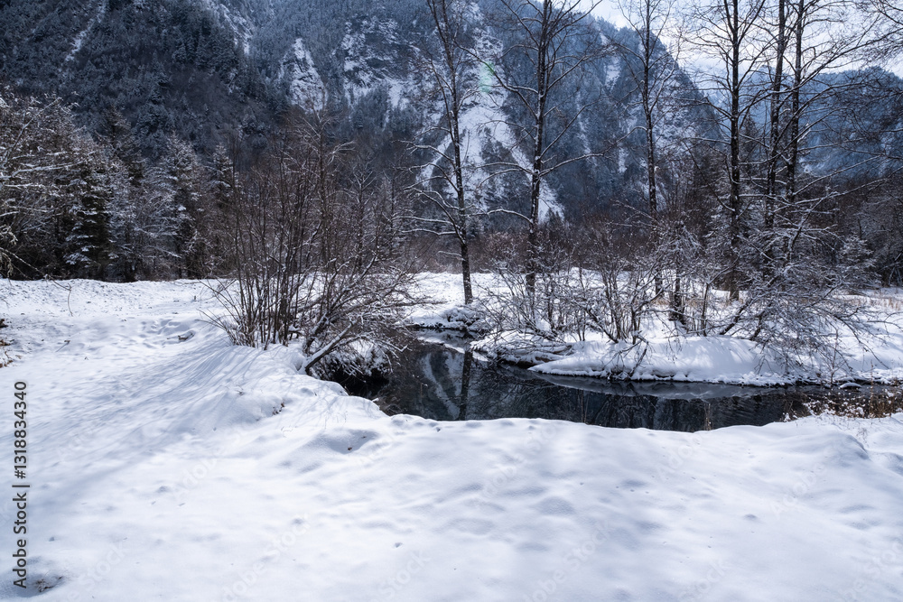 Bipenggou National Park in Sichuan China, is a natural reserve blessed with typical alpine views, including virgin forest, plateau lakes, glaciers, snow mountains, tinkling streams and waterfalls