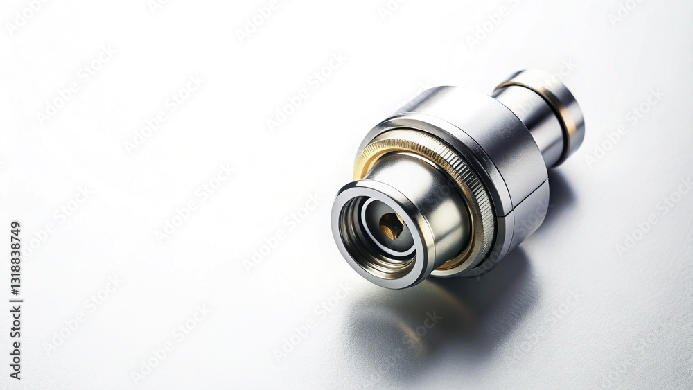 Futuristic Nozzle Technology: Modern Industrial Design Element - High-Angle Flat Lay Stock Photo Futuristic Nozzle Technology: Modern Industrial Design Element - High-Angle Flat Lay Stock Photo