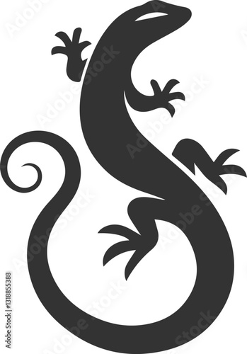 Wallpaper Mural Lizard standing tall with a curled tail animal vector Torontodigital.ca