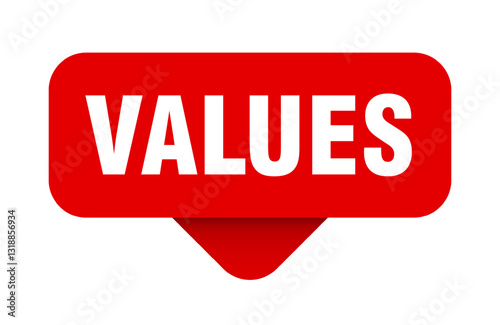 values sticker. values sign on transparent background
