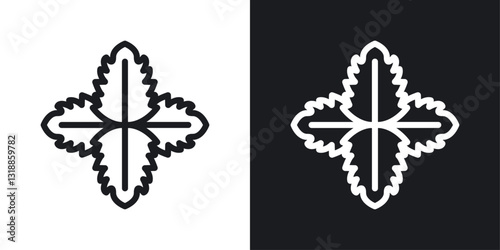 Mint icon set in black and white stroke lines