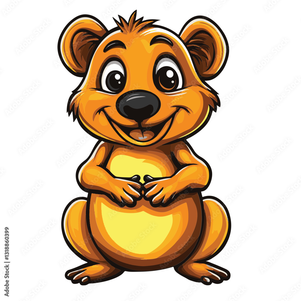Fototapeta premium Quokka cartoon vector illustration 