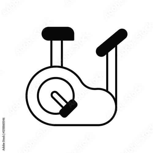 Exercise Bike stock illustration