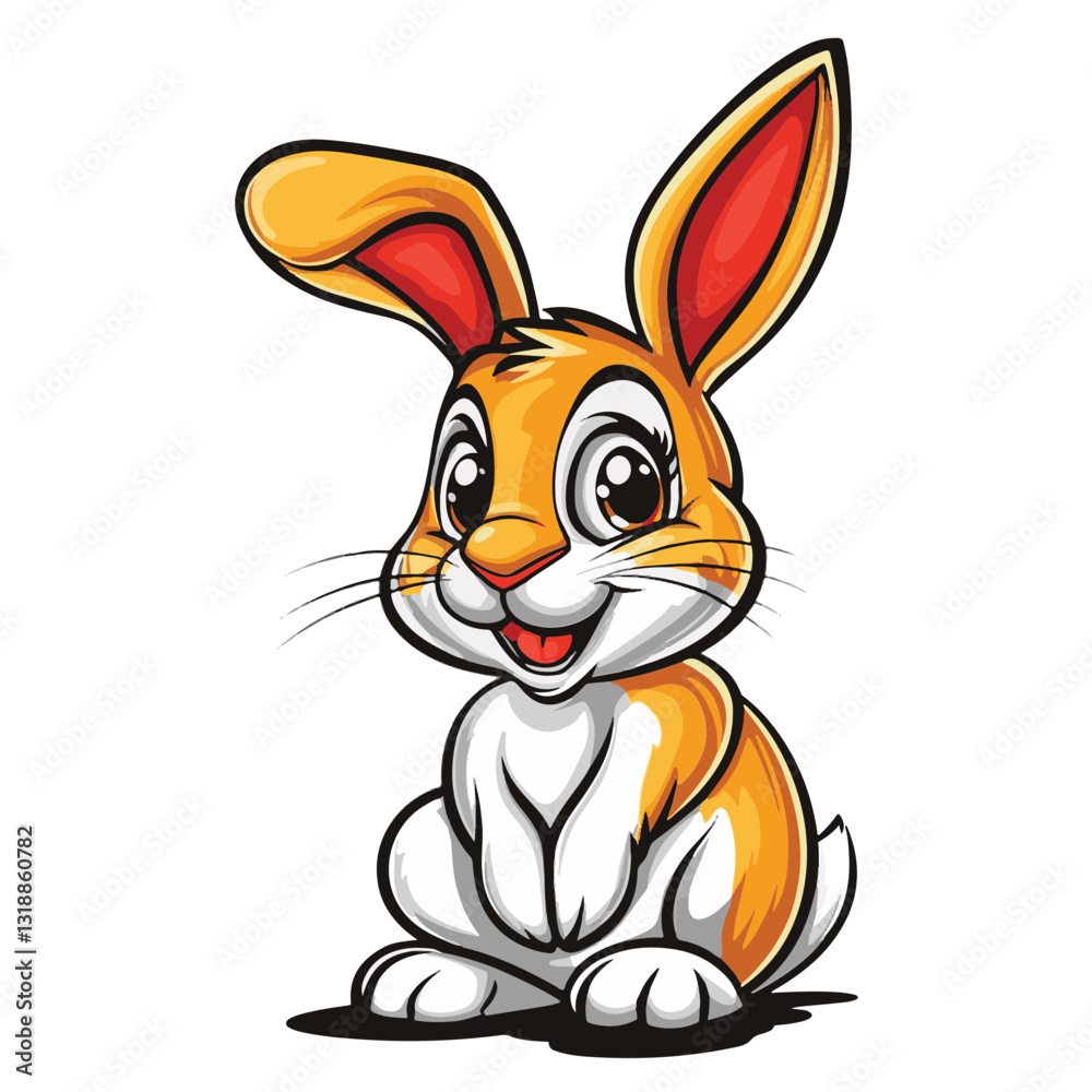 Obraz premium Rabbit cartoon vector illustration 