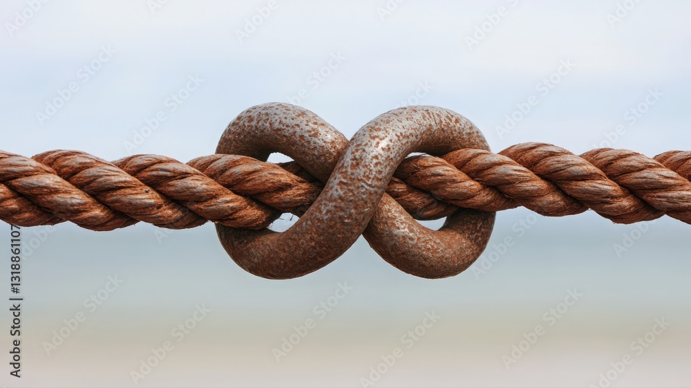 Rusty Infinity Knot in Rope Rusty Infinity Knot in Rope
