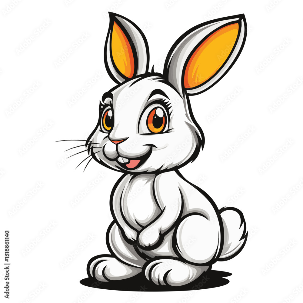 Obraz premium Bunny cartoon vector illustration 