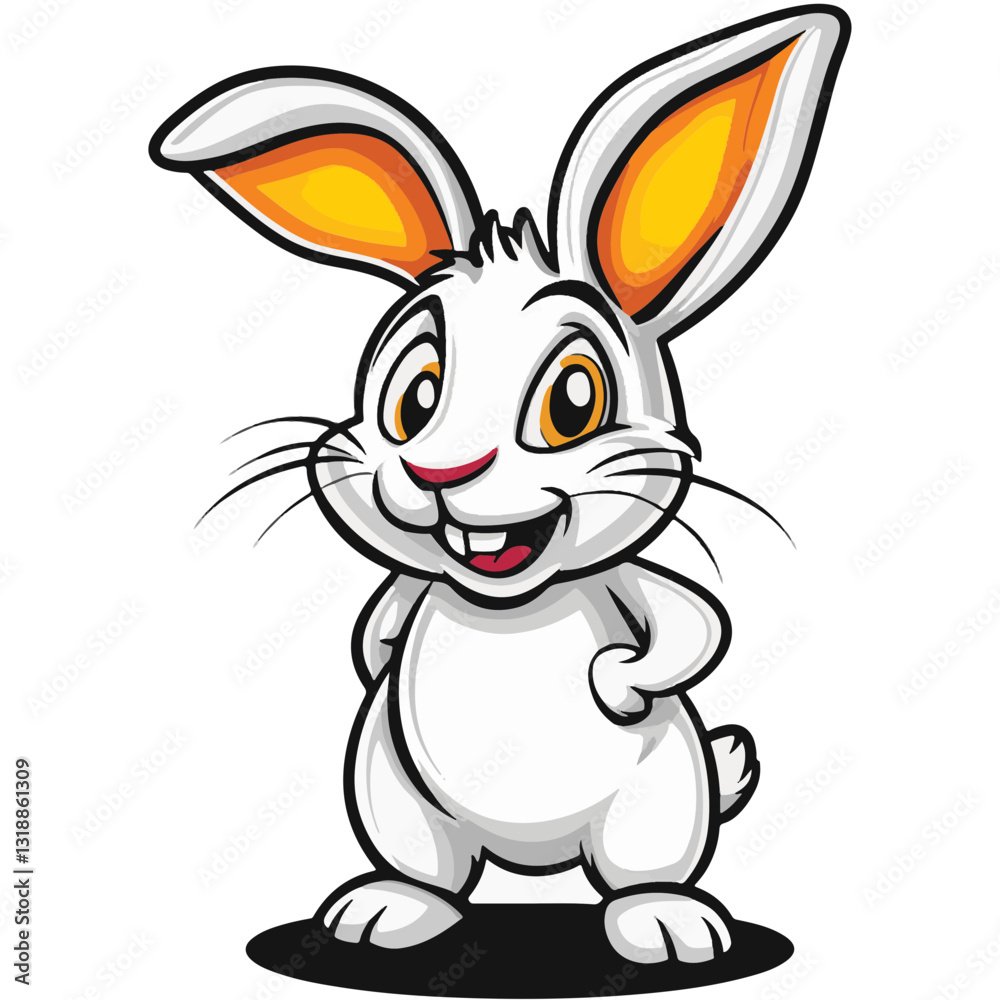 Fototapeta premium Bunny cartoon vector illustration 