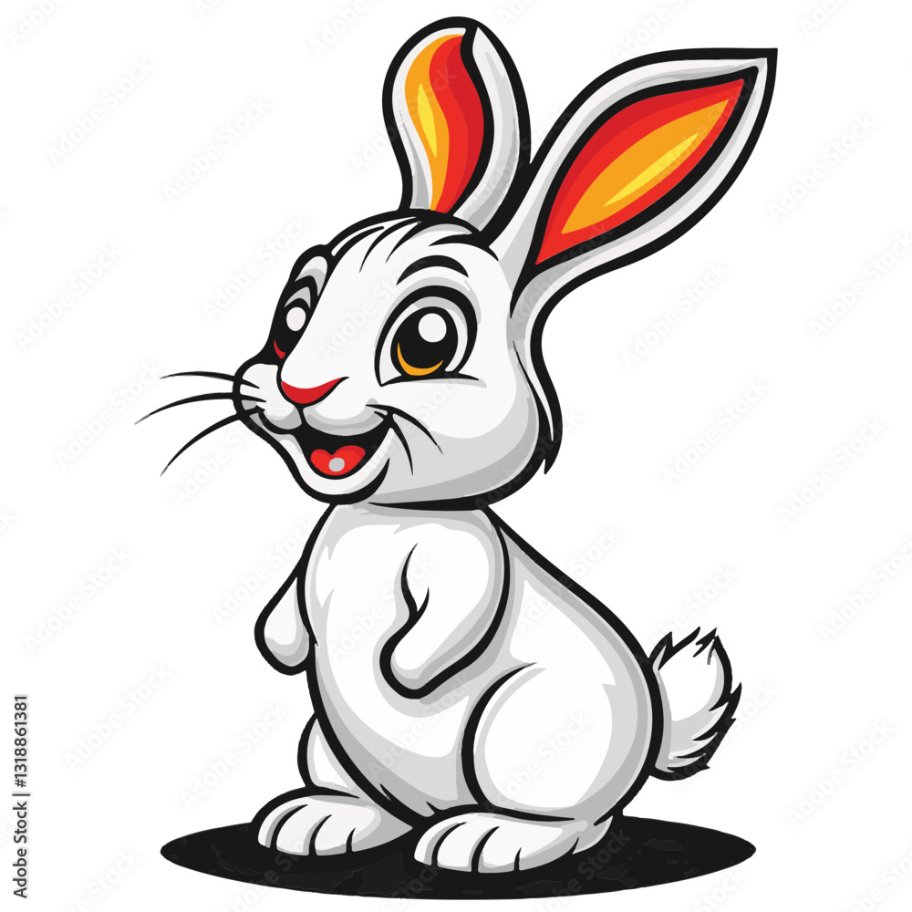 Obraz premium Bunny cartoon vector illustration 