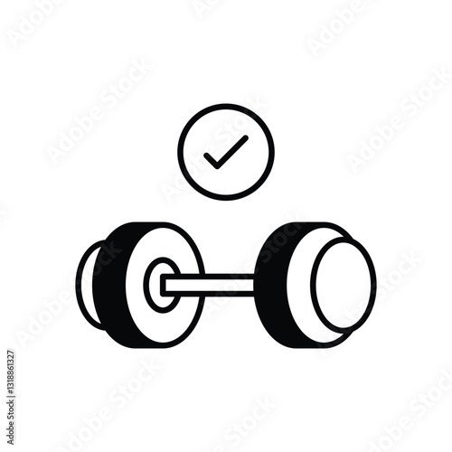 Dumbbell stock illustration