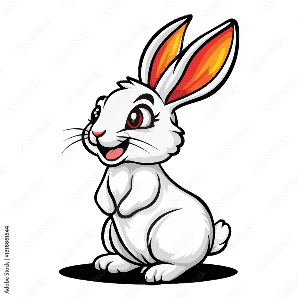 Obraz premium Bunny cartoon vector illustration 