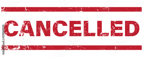 Red grunge stamp cancelled