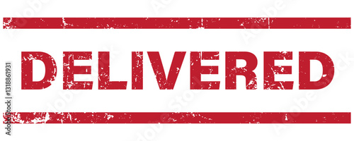 Red grunge stamp delivered