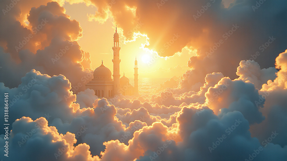 Obraz premium translate isra miraj heavenly greeting card