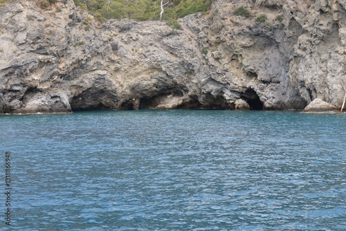 Fototapeta Naklejka Na Ścianę i Meble -  Aegean Sea view near the Dead Sea (Olu Deniz) in Fethiye, Mugla, Turkey.